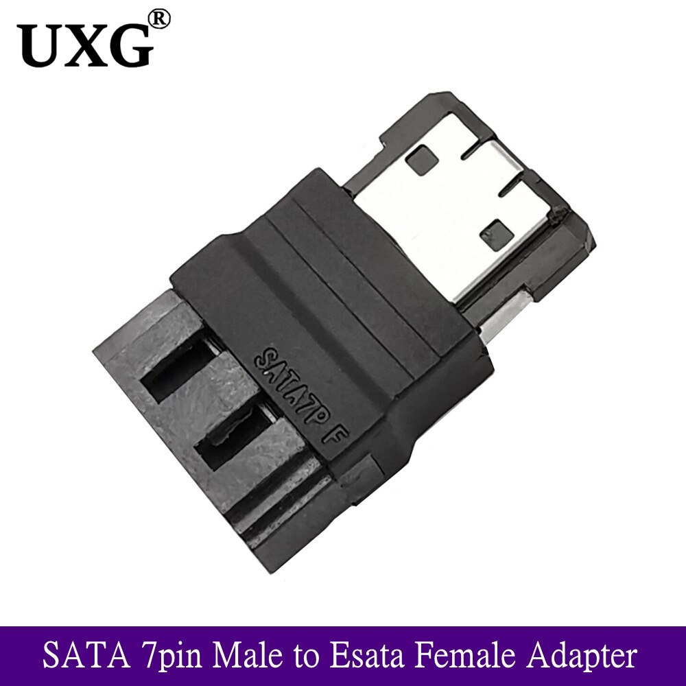 1Pcs Harde Schijf Sata 7Pin Male Naar Esata 7Pin Vrouwelijke Extender Uitbreiding Adapter Connector