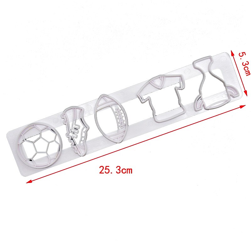 Narzędzia robić pieczenia ciasto piłka nożna Cookie herbatniki wytłaczania masy cukrowej glina drukowanie plastikowa forma