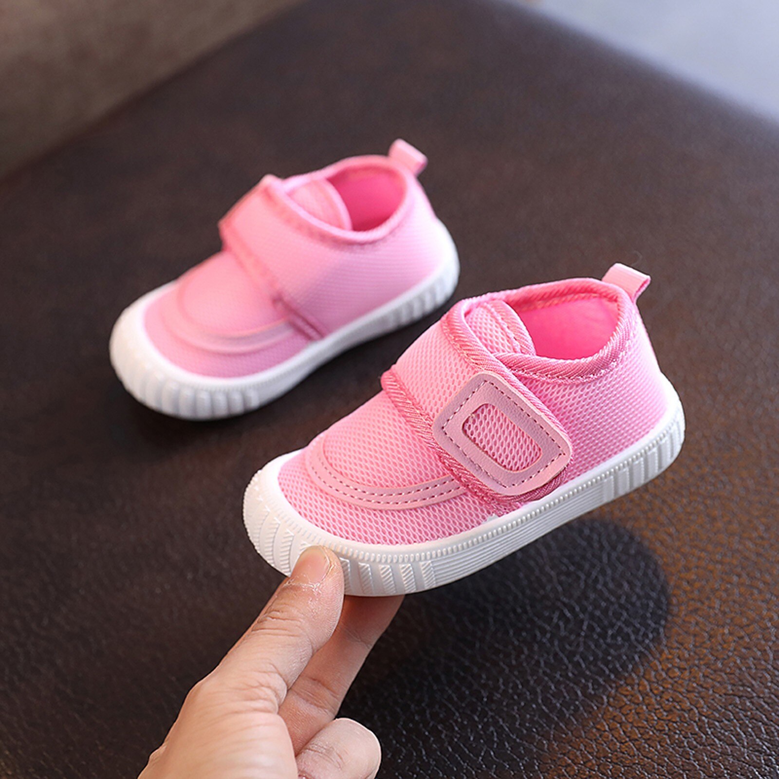 Baby Shoes Soft Breathable Toddler Children Rubber Shoes Sneaker Flying Woven Mesh Loafers Shoes Summer Solid Color Sports Shoes