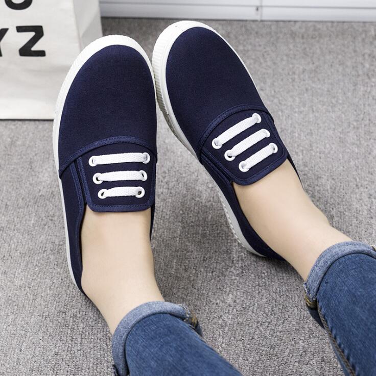 women's canvas shoes casual comfortable ladies student shoes wild comfortable work shoes