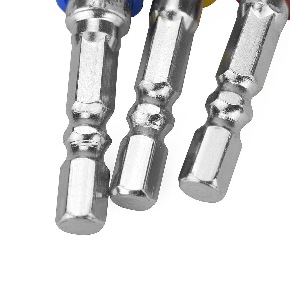 3PCS 1/4 3/8 1/2 Wrench Socket Adapter colorful Spring Loaded Ball Chrome Vanadium Steel Socket Adapter Drill Ratchet Power Tool