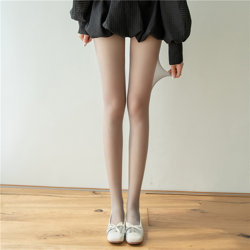2025 Zomer 17 Kleuren Sheer Matte Fluwelen Panty vrouwen Transparante Zijden Kousen Dames Ultra Dunne Kleurrijke Panty: GRIJS