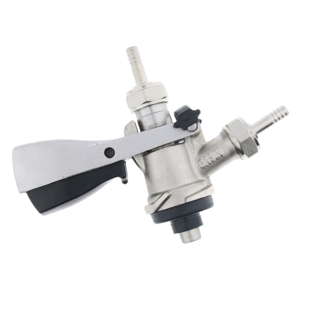 S Style Beer Keg Coupler Bass S Type Beer Tap Coupling Adapter, Brass coupler body, nickel plated