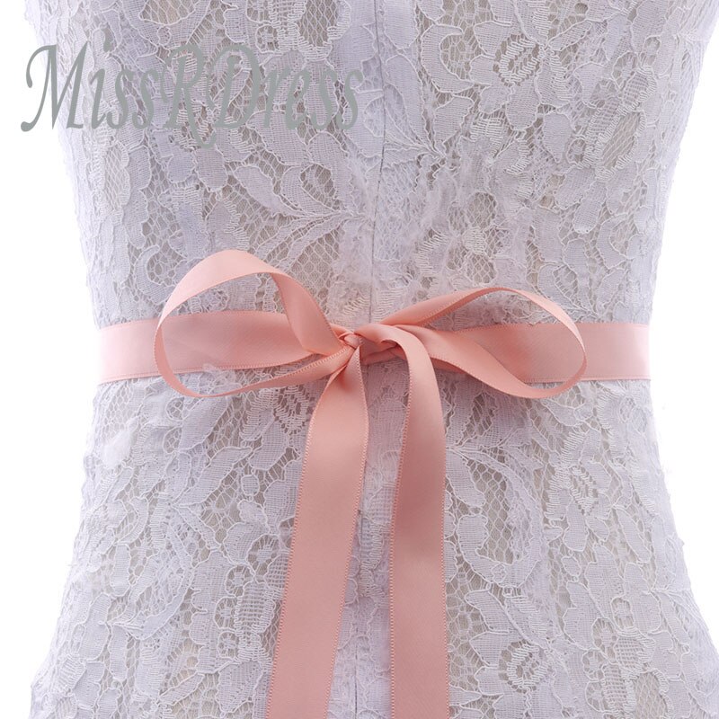 MissRDress dżetów pas ślubny Handmade perły ślubne pas złoty kryształ szarfa do sukni ślubnej dla Bridal akcesoria JK834: blush