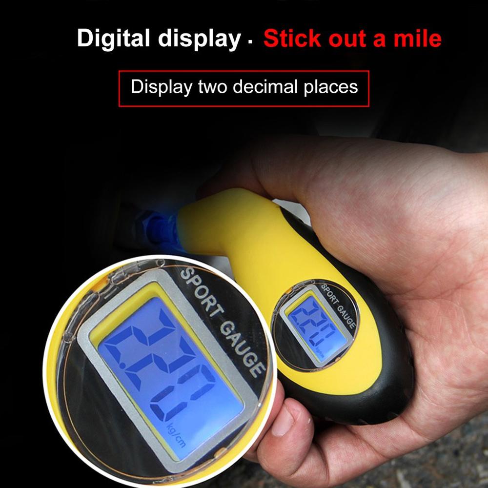 Car Electronic Digital LCD Tire Pressure Gauge Meter 0-100 PSI Backlight Tyre Manometer Barometers Tester Tool