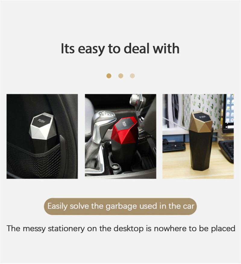 Car Trash Garbage Can with Lid Auto Trash Dust Case Holder Bin Box Car-styling Can Rubbish Box Dust Case Holder car trash