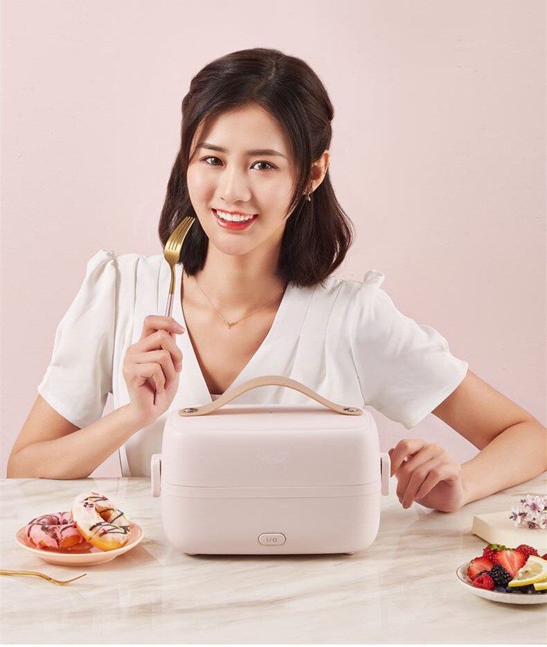 220V 1L/1.3L Mini Portable Electric Rice Cooker Multi Cooker Lunch Meals Steam Heating Box For Travel Office School EU/AU/UK/US