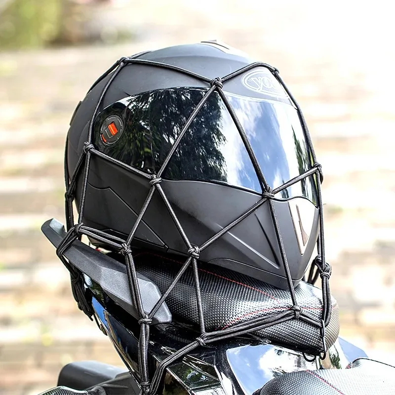 Rete per bagagli per moto Rete per casco Rete per bagagli per serbatoio carburante con ganci Accessori per moto per riporre l'informazione della moto