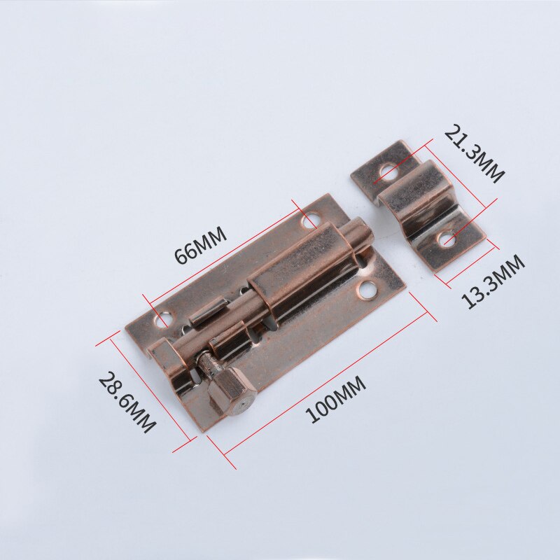 1.5/2/3/4 zoll Lange Edelstahl Tür Schrauben Latch Gate Sicherheits Schloss Tür Hardware 5 Farben Solide schiebe Bolzen Latch Hardware: 4inch--Copper Red