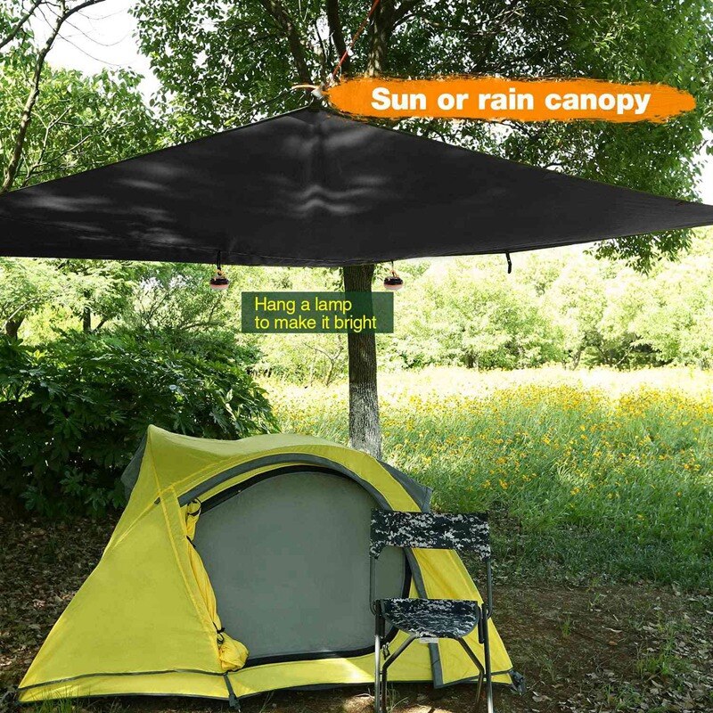Refugio de lona para tienda de campaña, cubierta para hamaca ligera portátil, parasol con bolsa de transporte para viajes y acampada al aire libre