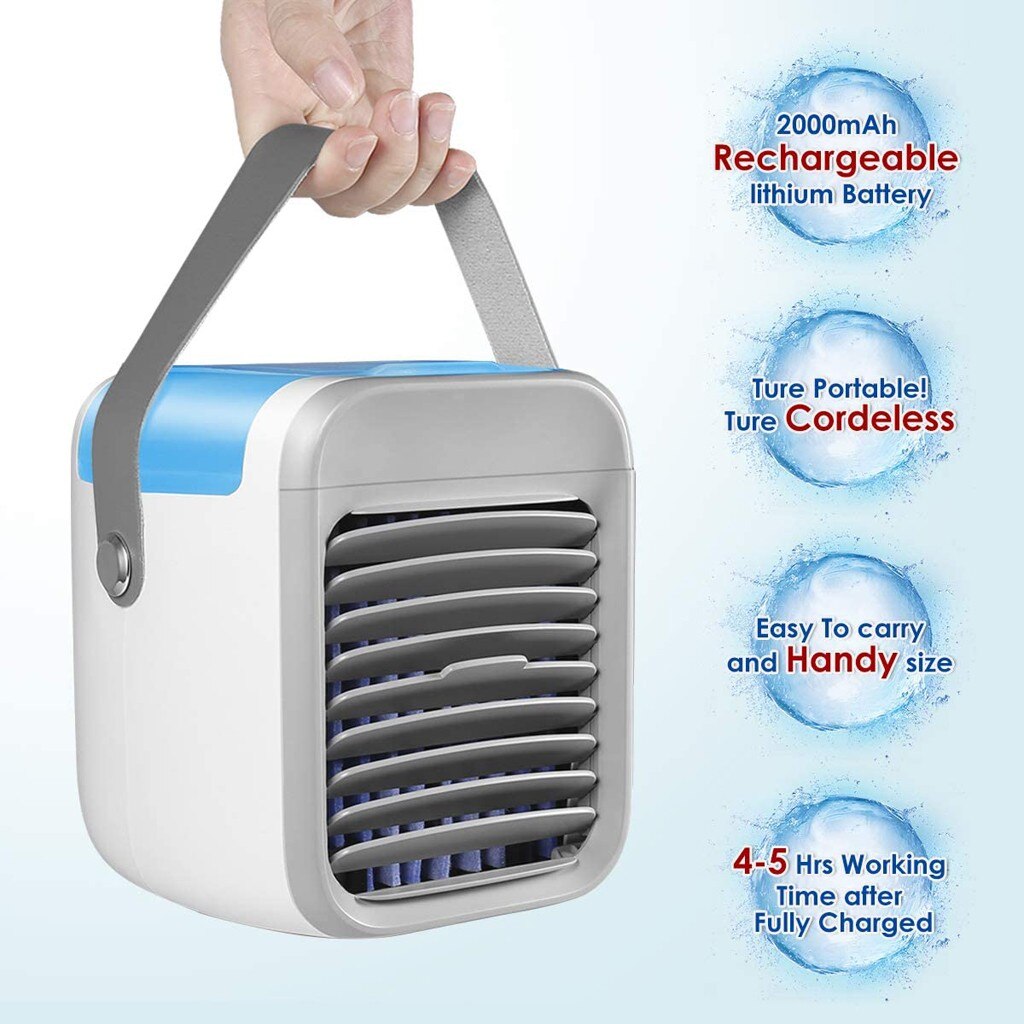 Mini Portable Air Conditioner Home Portable Air Conditioner Fan, Rechargeable Evaporative Air Conditioner Fan #z: Default Title