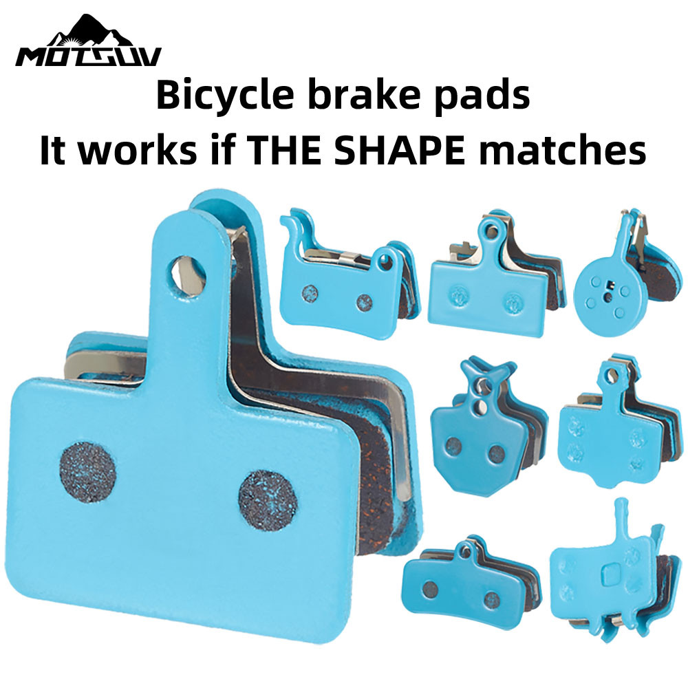 MOTSUV Bicycle Disc Brake Pads MTB Bike BB5 BB7 Pads Wear-resistant Blue Half Metal High Strength Steel Backplate Cycling Parts