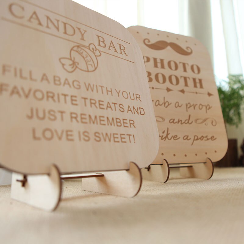 Wedding Dinner Party Table Place Card Signs Cute Framed Wooden Board Holder Table Decoration Party sign