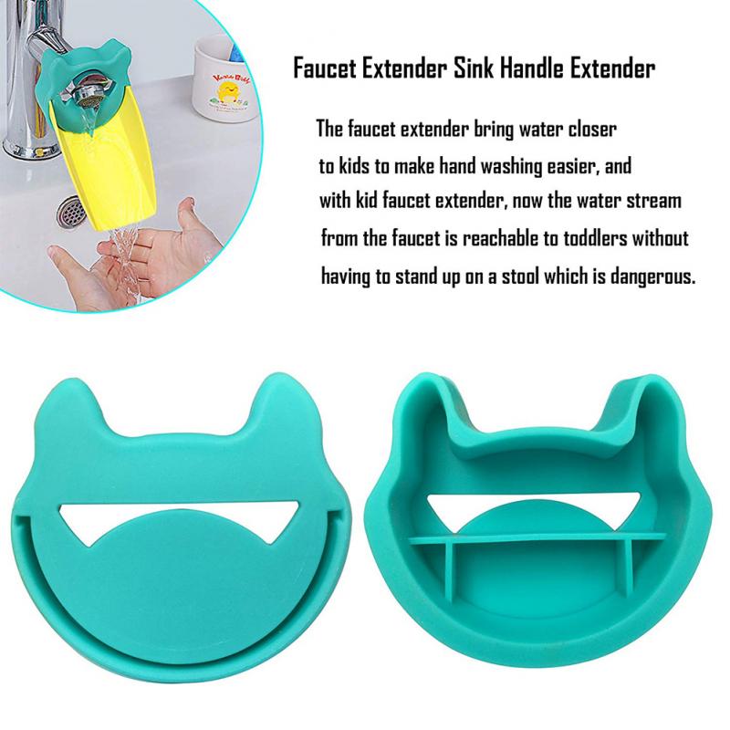 Baby Kraan Extender, ZoneYan Handwaskraan Kinderen, Waterverlenging Baby Uitloop, Uitloop Extender Kinderen, Baby Wastafel Helper, Cartoon Hand Wassen Apparaten