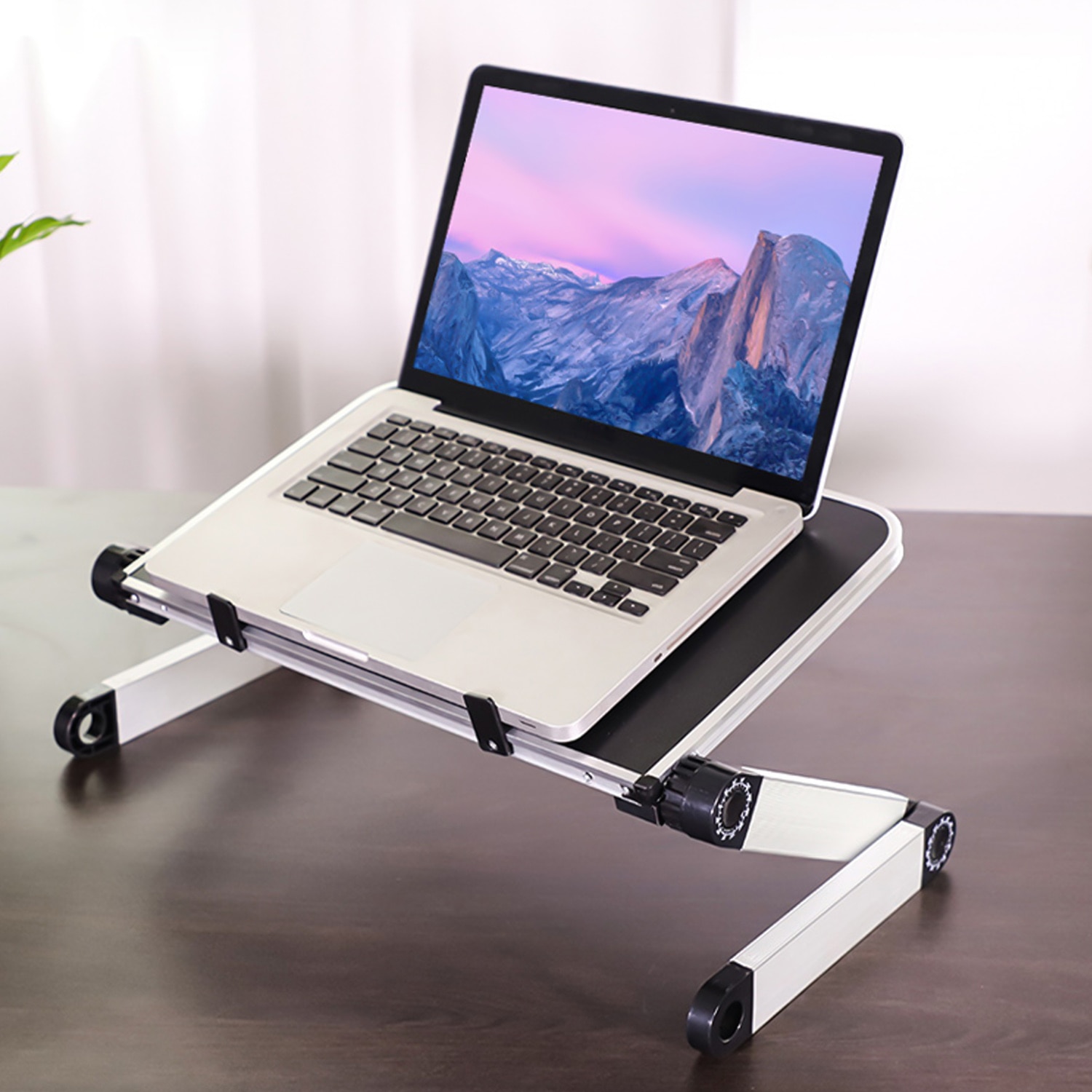 Besegad 360 Grad Einstellbare Faltbare Laptop Unterstützung Schreibtisch Stehen Halfter Steigleitung für Apfel Macbook Luft Profi 9,7 zoll Samsung Halterung
