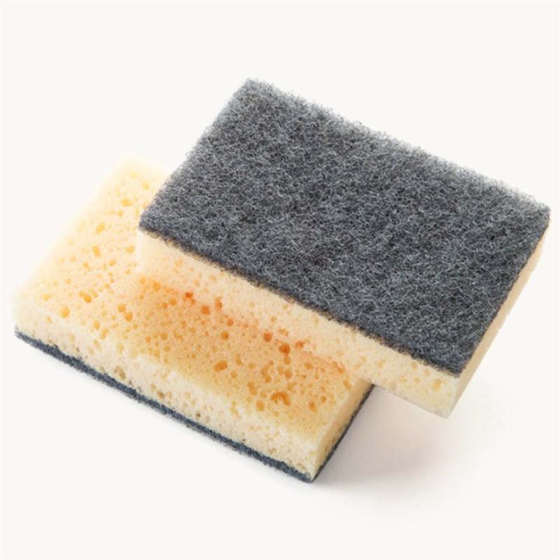 Estropajos multiusos 16 Uds., sin arañazos, limpieza de platos, utensilios, utensilios de cocina de doble cara, esponja para cocina y baño (negro)