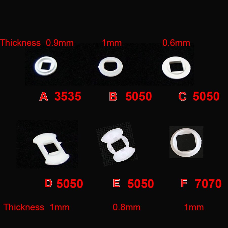 JUNTA DE AISLAMIENTO LED de plástico, separador de estator para Diodo Emisor LED de la serie 3535 XPE XPG XPL 5050 XML T6 L2 XHP50 7070 XHP70, 3 uds.