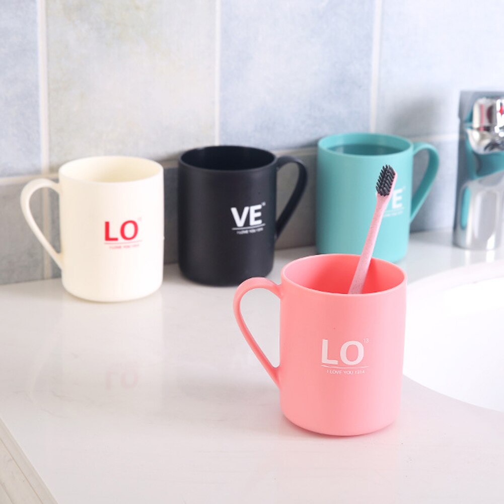 Household Bathroom Plastic Tea Mug Brushing Toothbrush Couple Washing Cup Mug bathroom bath banheiro salle de bain badkamer