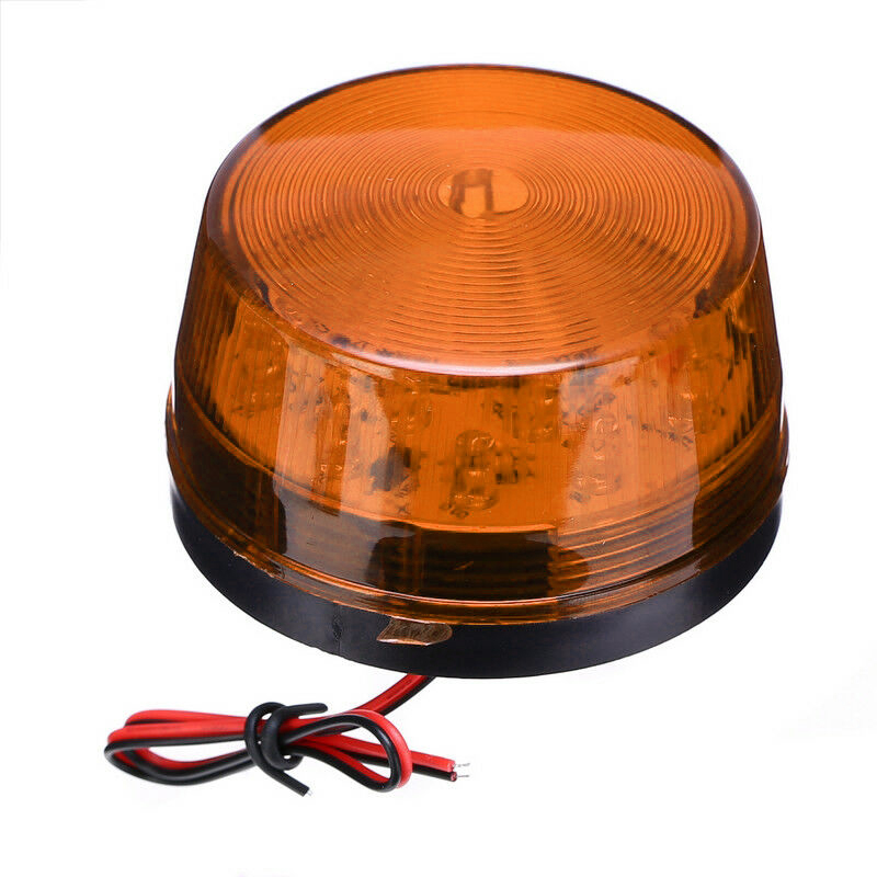 DC 12V Warnung Blinklicht Auto Leuchtfeuer Notfall LED Straßenrand Sicherheit Lampe Blinkt Strobe Signal Lampe Anzeige Lichter: Gelb