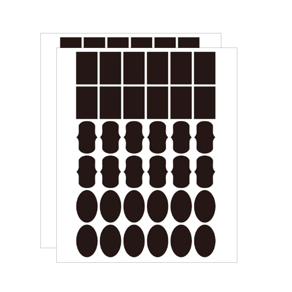 36pcs Multi Purpose Waterproof Chalkboard Labels For Regular Wide Mouth Jar Kitchen Jars Organizer Labels Blackboard Sticker: 2PCS