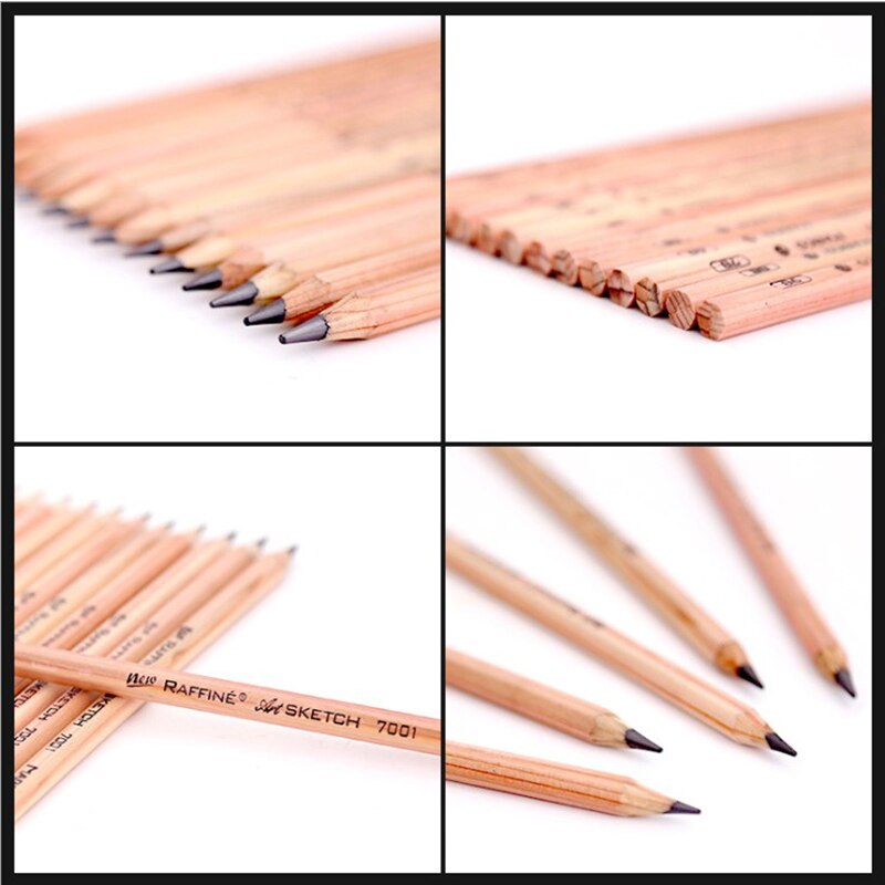 Crayon de dessin en charbon de bois, croquis, stylo de dessin, fournitures d'art, peinture au charbon, ustensile H-7B