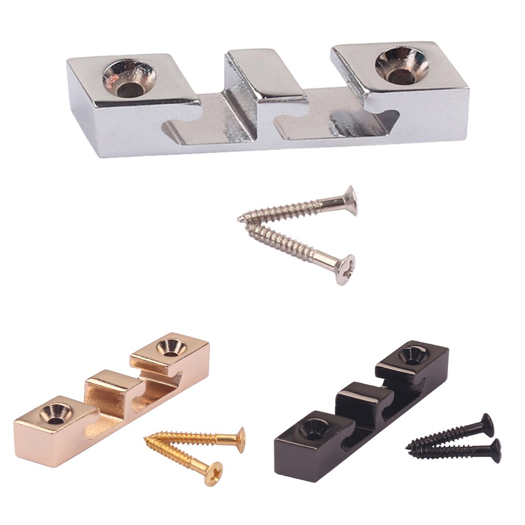 Caja para guitarra de bajo de 3 cuerdas, retenedor de guía de árbol con Tornillo de montaje