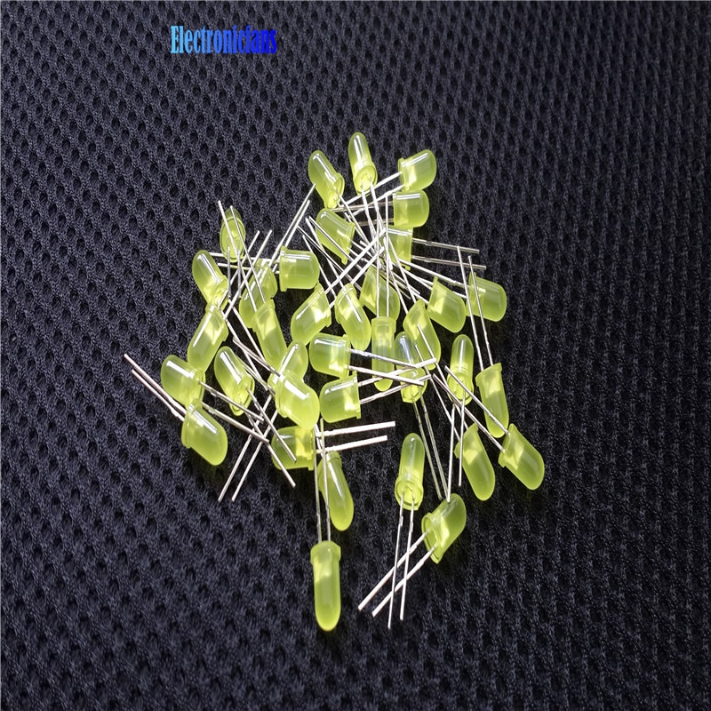 100Pcs LED 5MM YELLOW COLOR YELLOW LIGHT Super Bright Bulb Lamp