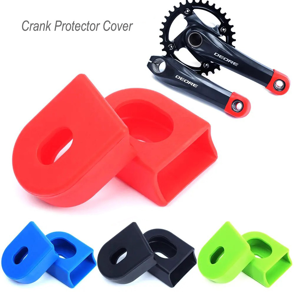 RISK 2/4pcs Silicone Bicycle Crank Protector Cover MTB Road Bike Universal Crankset Arm Protective Case Cap Sleeves