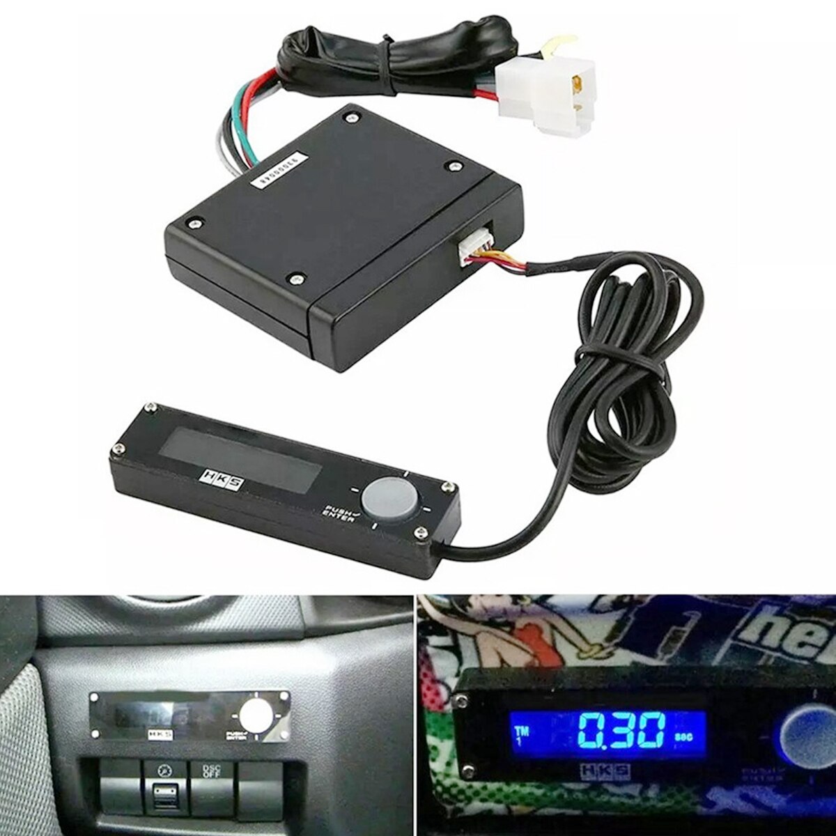 Universele Elektronische DC12V Auto Led Digitale Display Turbo Timer Vertraging Controller Kit Auto Accessoires Wit Rood Blauw