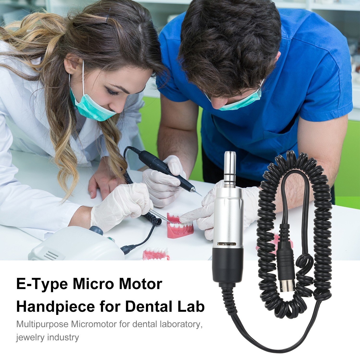 E-Type Micro Motor Handstuk Hoge Snelheid Elektrische Dental Lab Sieraden Micromotor 35,000 Rpm Polijsten Handstuk