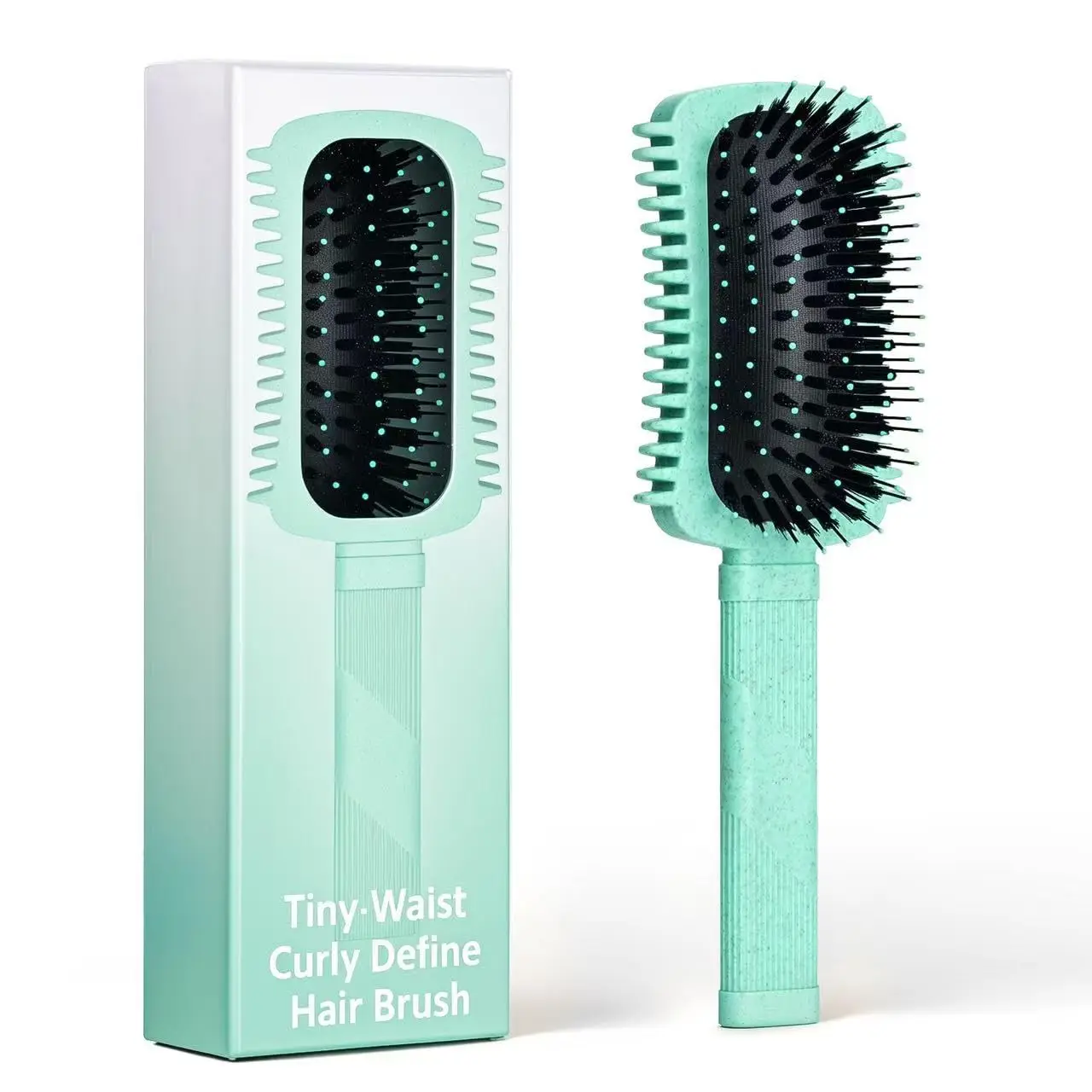 Curl Define Brush,Bounce Brush for Curl Define Hair,Volume Curly Hair Brush Shaping and Style Women's Curls Style: black