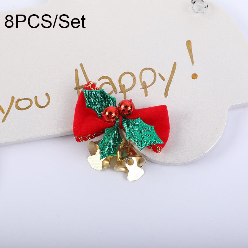 8Pcs Kerstboom Boog Kerst Ornamenten Bel 5 Type Fir Huis Tuin Bows Kerst/Bruiloft/Verjaardag decoratie: 3