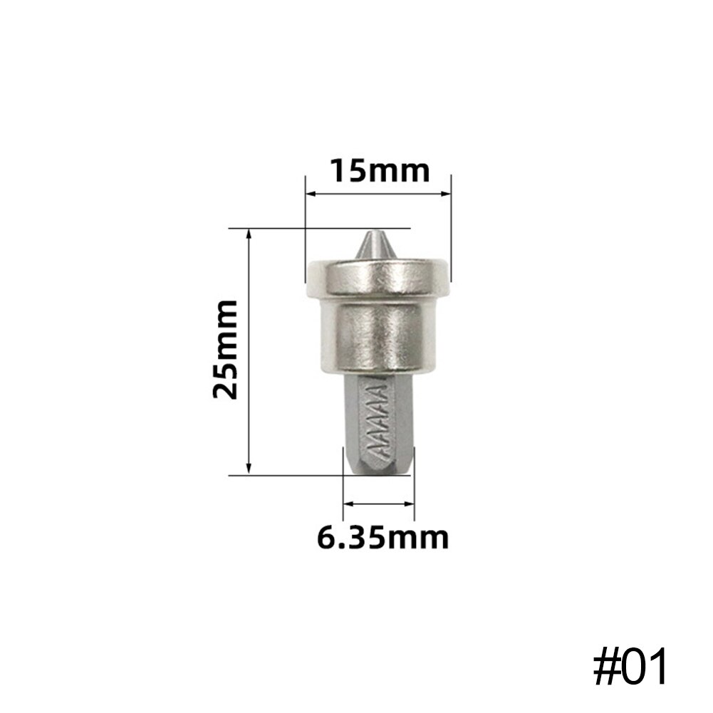 5 stk 25/50mm gipspladeskruer lokaliseringsskruetrækker bits  ph2 sekskantede skaft gipsplader borebits sæt dybdestop borebits værktøj: 25mm