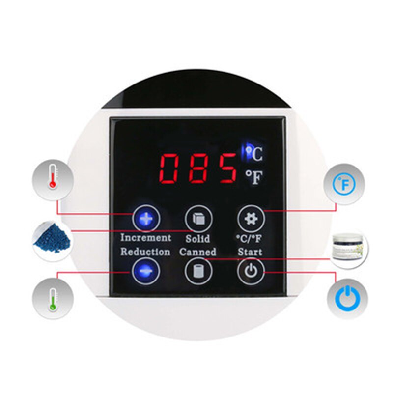 Chauffe-cire intelligent avec écran LCD, 500ml, appareil de spa pour éliminer les poils des pieds, des mains et du corps, chauffage rapide à la paraffine