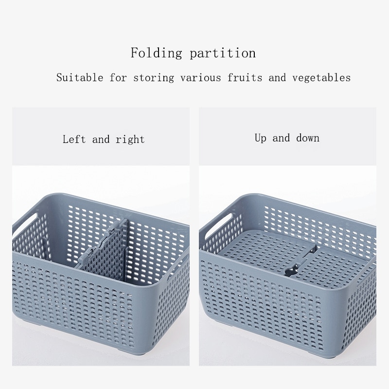 Kitchen Plastic Storage Box Refrigerator Fruit Vegetable Drain Crisper Fresh-Keeping Box with Lid Kitchen Storage Containers