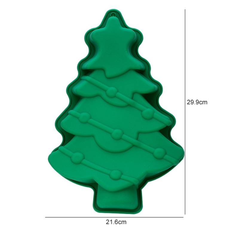 Stampo in silicone per candele per albero di Natale 3D kit per realizzare candele natalizie fai-da-te Sapone fatto a mano Gesso Strumenti di cottura in resina Regali di festa: esercito verde