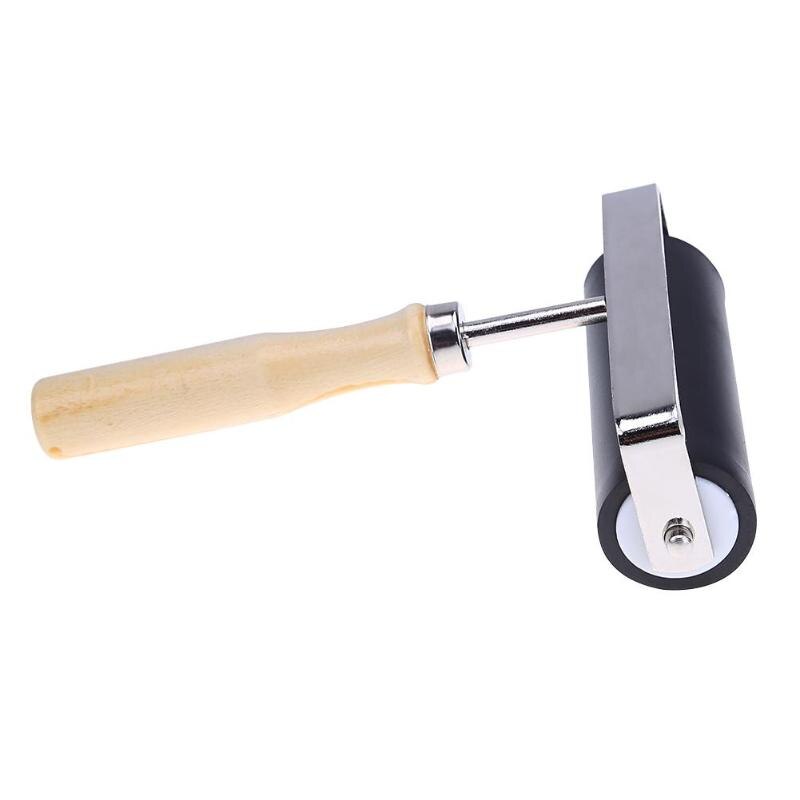 10cm Durable Rolling Clay Stamping Rolling Tool Rubber Roller with Wood Handle for Craft Tools Kids DIY Clay Sculpture Roll
