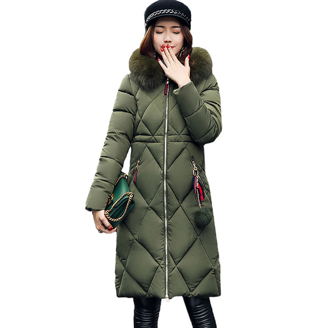 Vinter dames varme kåper dun -5xl) fuskepels hettegensere jakke og kåpe for kvinner parka plus size (m #39: Militærgrønn / Xl