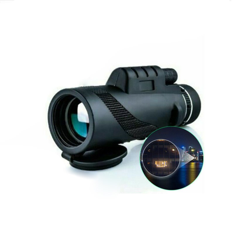 80X100 Vergroting Telescoop Draagbare Monoculaire Super Tele Periscope Met Statief & Clip Nachtzicht: No Tripod