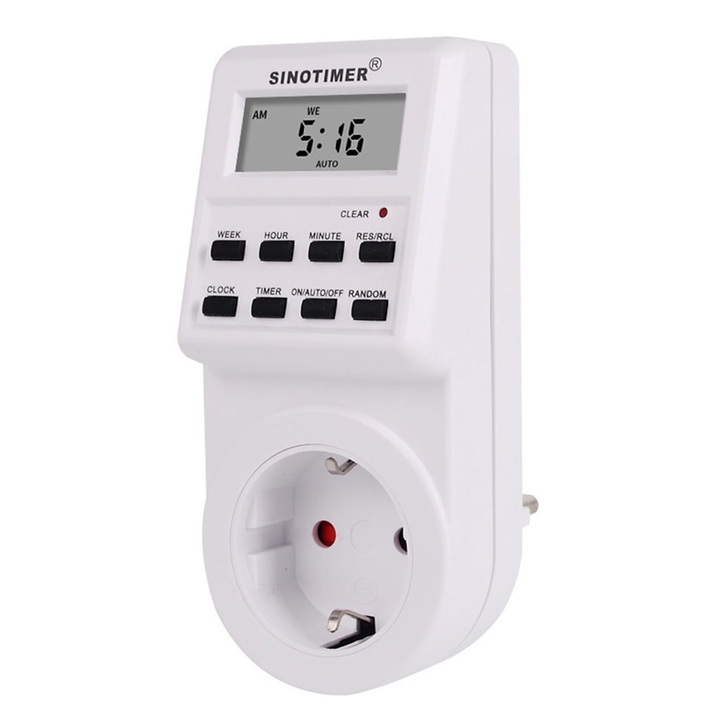 TM516 EU UK US Plug Digital Weekly Programmable Electrical Wall Plug-in Power Socket Timer Switch Outlet Time Clock 220V 110V AC