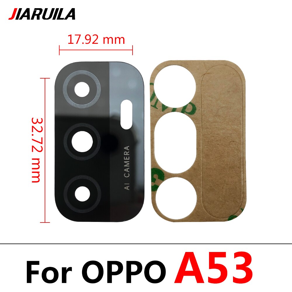 Szkiełko aparatu obiektyw dla Oppo A1k A5S A8 A9 A15 A16 A52 A53 A54 A74 A93 Realme 5 obudowa aparat z tyłu szkiełko aparatu za pomocą kleju naklejki + narzędzia: A53