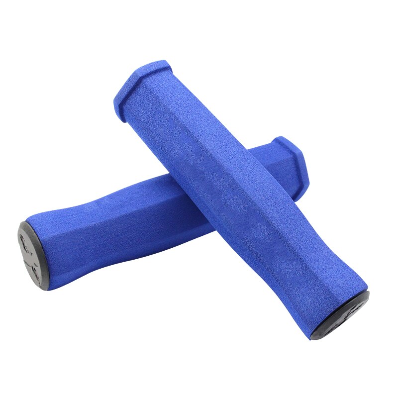 Empuñaduras ergonómicas para manillar de bicicleta de montaña, esponja suave de alta densidad, cubiertas para extremos de manillar antideslizantes para bicicleta de montaña: blue