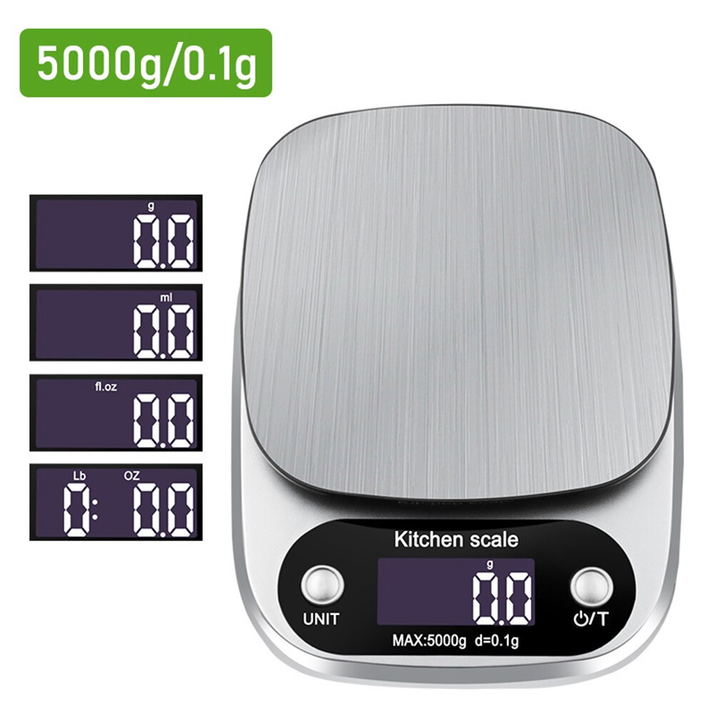 0.1/1/2/3kg Household Kitchen Electronic Scales Fruit Small Weighing Precision1g LCD Precision Scale Gram Electronic Scale: 5000g