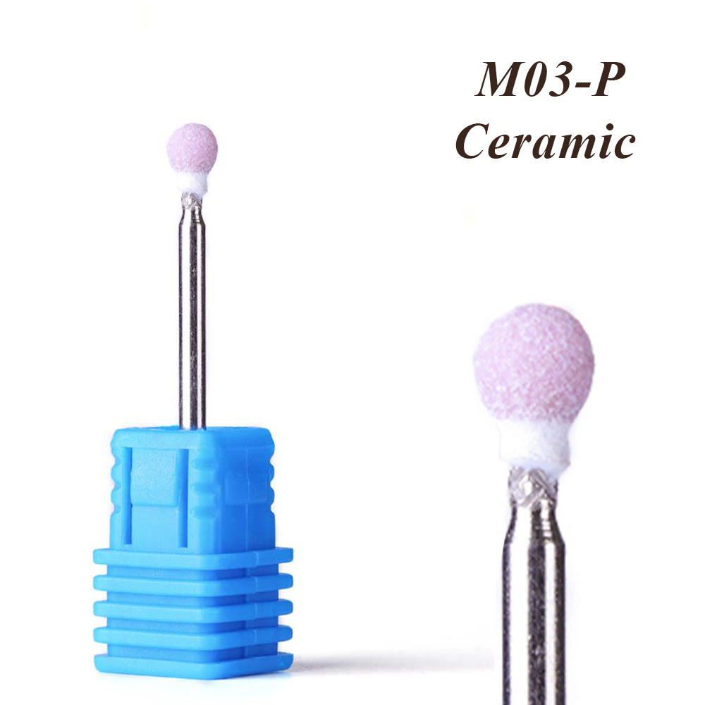 1 Pc Frezen Nail Boor Rubber Siliconen Keramische Polijsten Bestanden Gereedschap Voor Elektrische Manicure Pedicure Machine LA065-1: M03-P