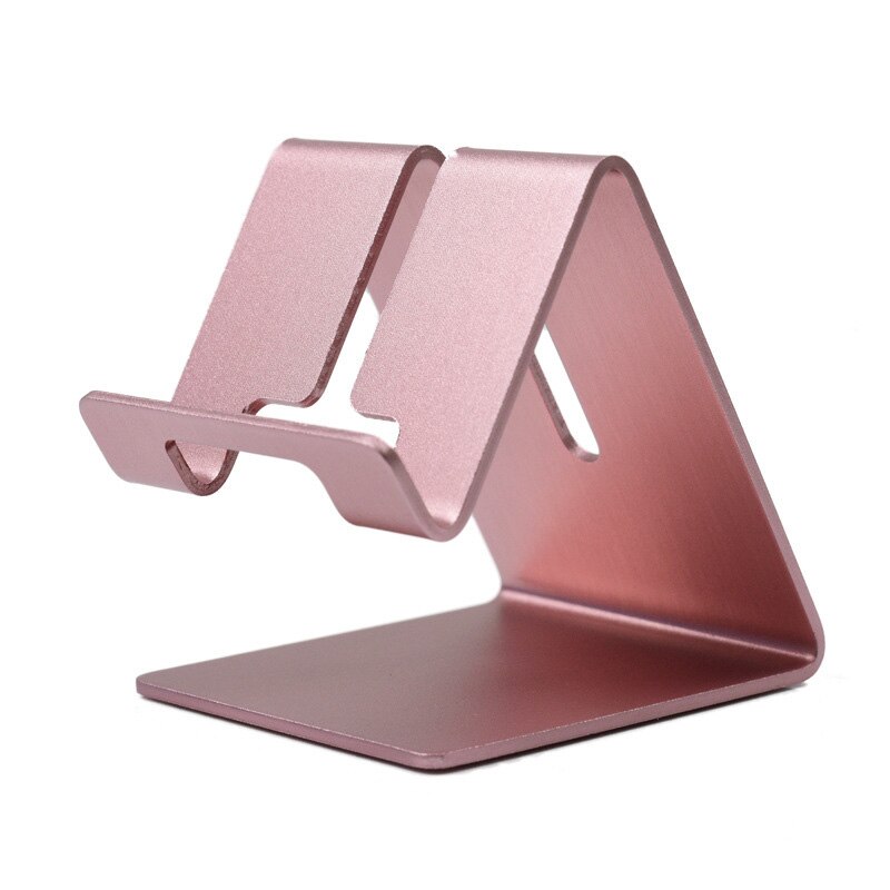 4 Colors Aluminum Table Desk Stand Holder Desktop Mount Cradle Holder Desk Charge Cable Stand for iPad Pro Air Tablet Phone: pink