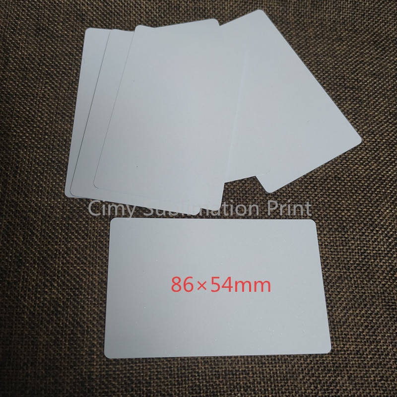 100sheets 0.45mm 86*54mm Blank Sublimation Metal Plate Aluminium sheet Name Card Printing Sublimation Ink Transfer DIY Craft