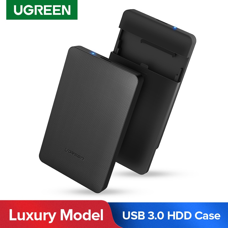 UGREEN Harde Schijf Behuizing 2.5 Inch USB C 3.1 Gen 2 - SATA 6Gbps, Tool-Free, Incl. Kabel