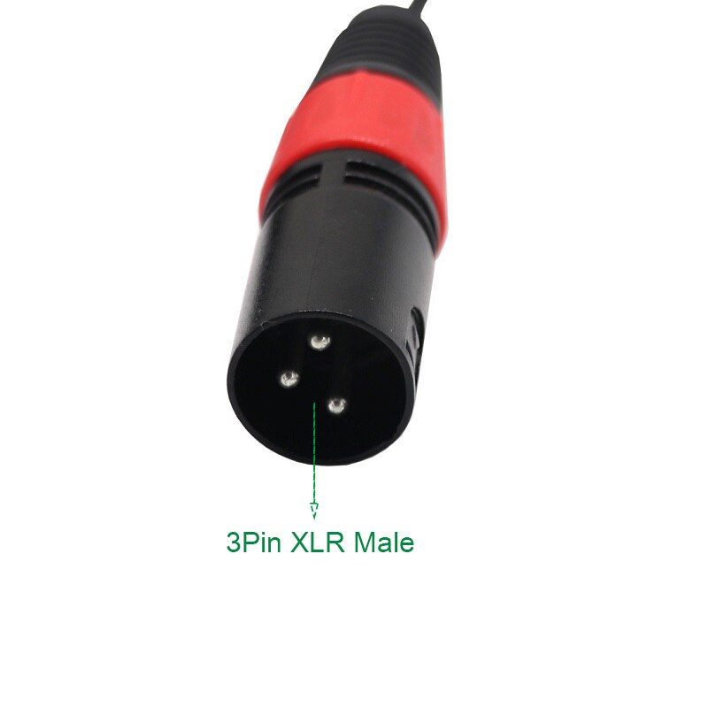 3.5mm Jack Stereo Female to Double 3Pin XLR Female Audio Cable Adapter Connector Microphones Connector Plug 0.2/0.5/1/1.5/3M