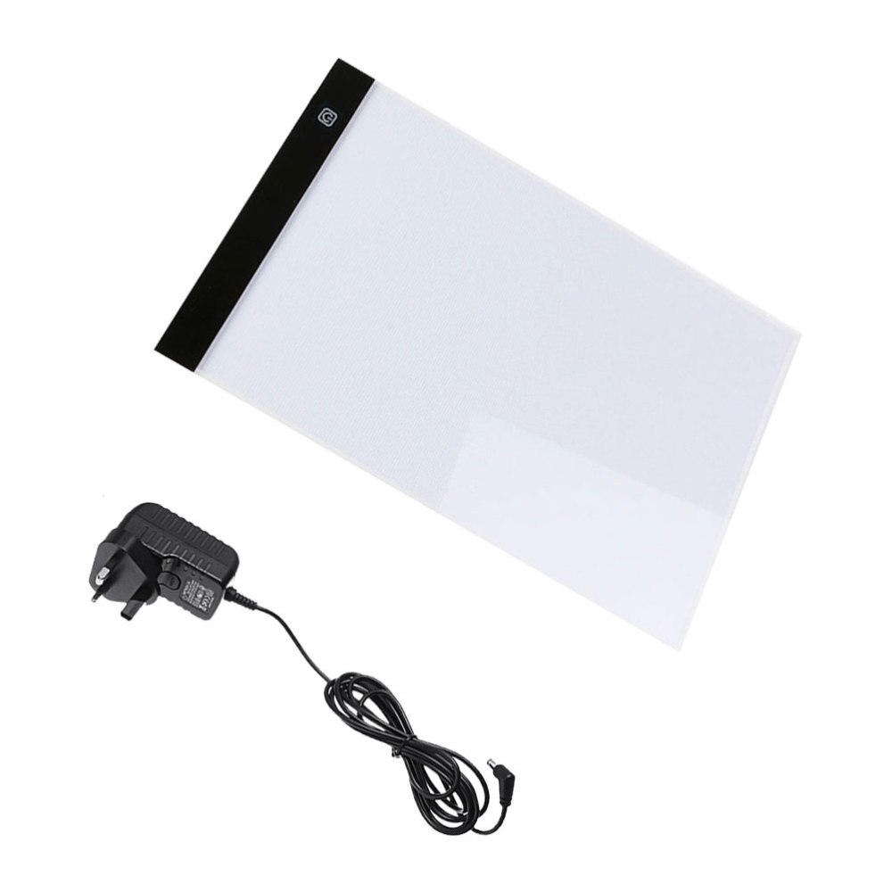Portable A4 Size LED Light Box Ultra Thin 3 Settings Dimmable Brightness Stencil Board Drawing Board Tracing Animation Table wit