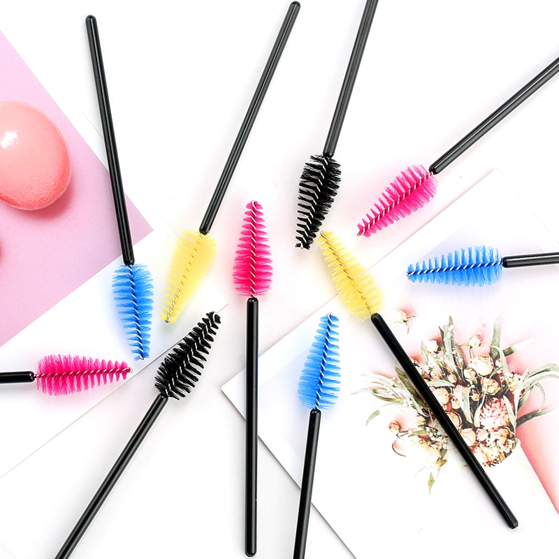 Brosse à sourcils en forme de goutte d&#39;eau, matériel en Nylon, pinceaux de maquillage, Extension de cils, outils de beauté, baguette à Mascara, 25/